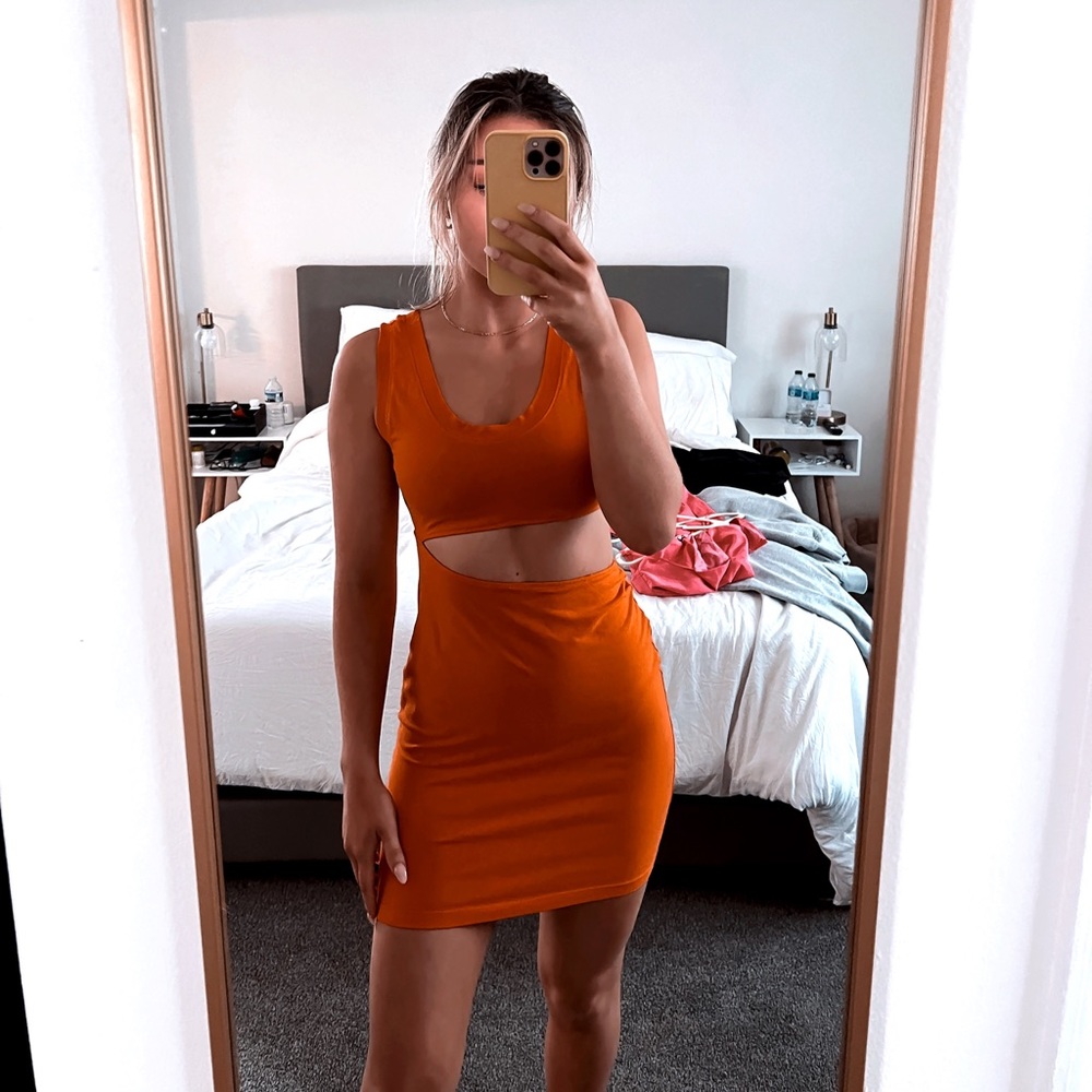 Cotton Citizen x Revolve Brisbane Cut Out Tank Dress Orange